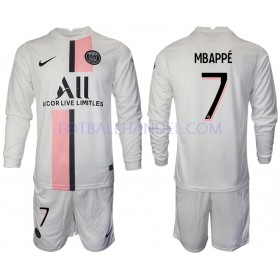 Barn Fotballdrakter Paris Saint-Germain Kylian Mbappé 7 Borte 2021-22 Langermet